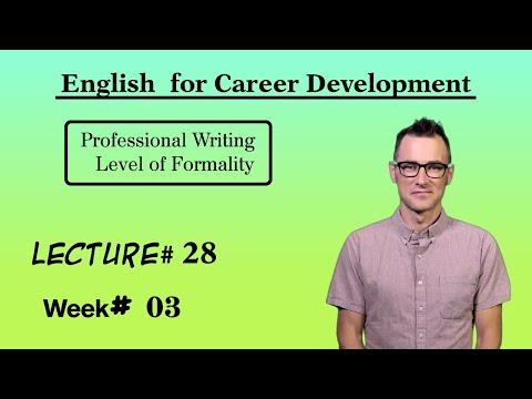 English for Career Development l Lecture 28