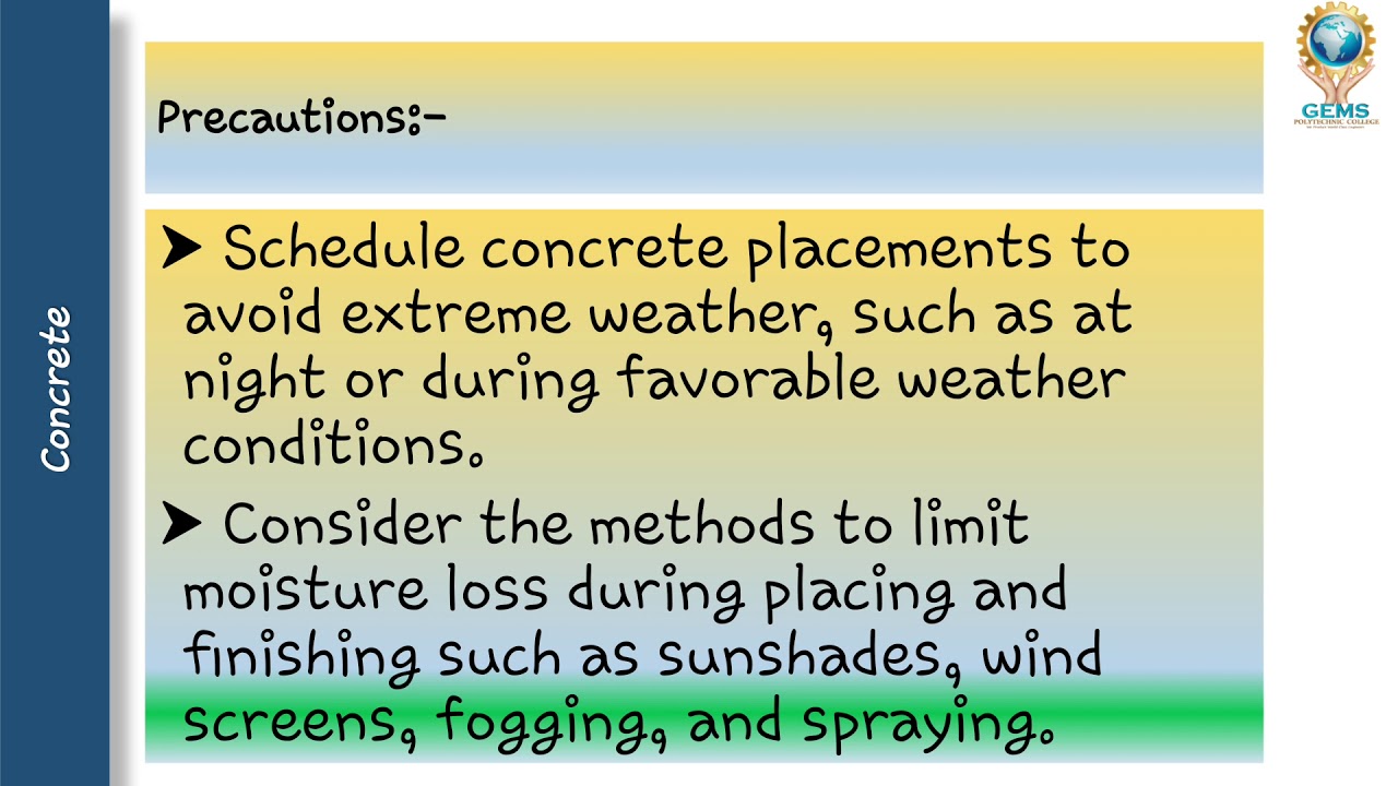 U5L1- Hot weather concreting