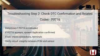 DTC P0717: Input/Turbine Speed Sensor 'A' Circuit No Signal - Honda Accord 2012-2017