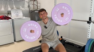 Bright Purple Weight Plates From Amazon (Workout in Style)