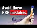 The Most Common Mistakes With PRP Injections