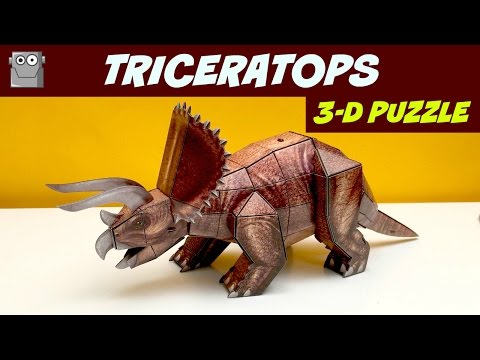 TRICERATOPS AGE OF DINOS 3-D Puzzle Video