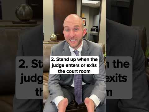 How to act in court 101