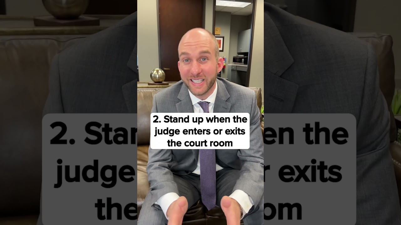 How to act in court 101