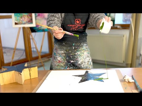 Abstract acrylic techniques - Being creative - Experimenting on canvas, acrylics