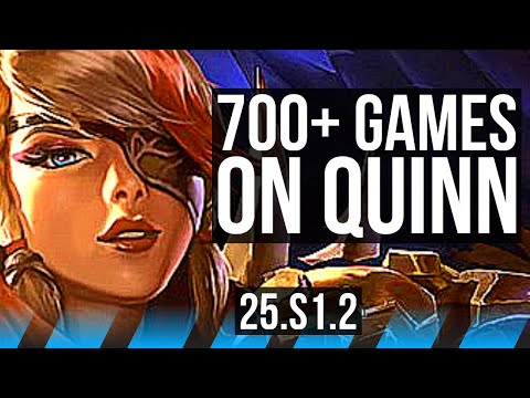 QUINN vs ORIANNA (MID) | Rank 3 Quinn, Legendary, 700+ games, 14/4/8 | KR Challenger | 25.S1.2