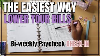 THE EASIEST WAY TO LOWER YOUR BILLS | 1 WEEK BI-WEEKLY BUDGET CHECK-IN
