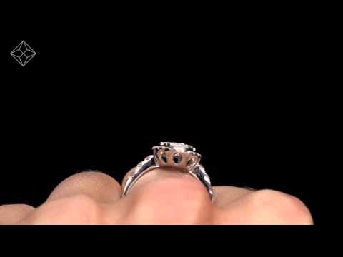 N4534Y - Diamond Galileo 2.03CT Oval Side Stone Ring 18K White Gold