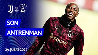 🔴 Galatasarayımız, Juventus ile oynayacağı rövanş maçı öncesi son antrenmanını gerçekleştirdi #UCL