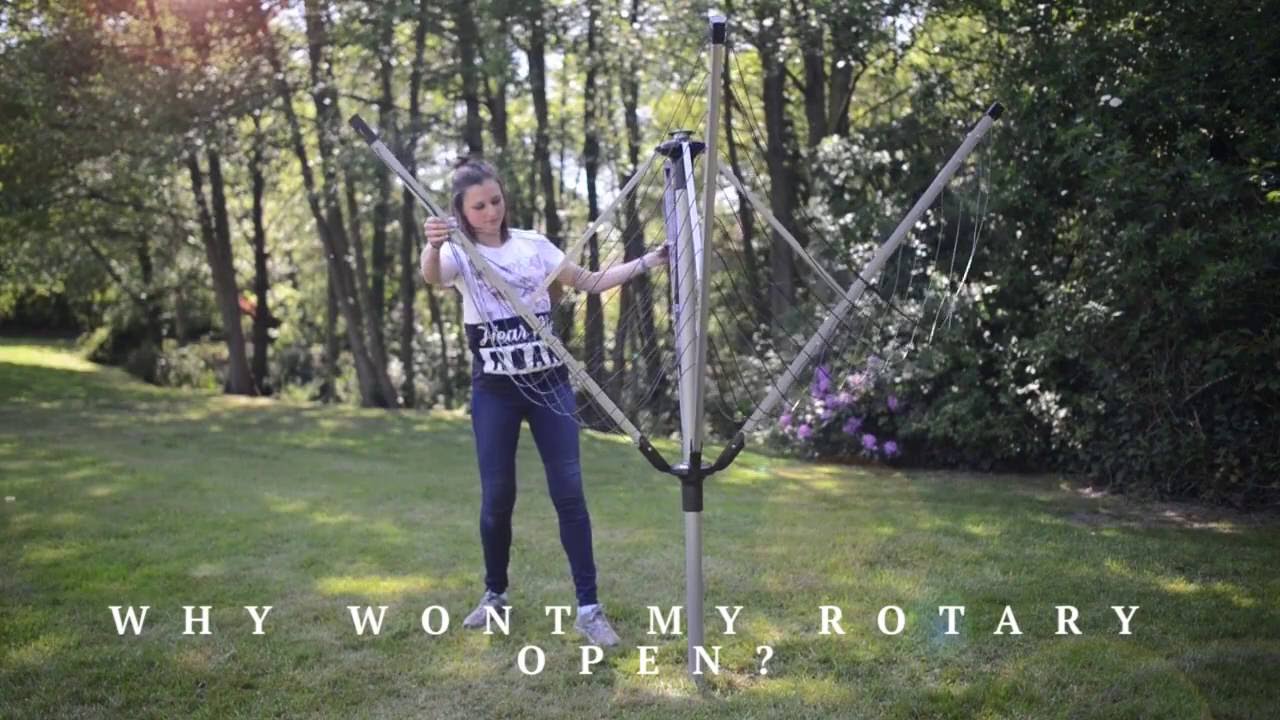 Watch video Why won't my Rotary Washing Line open Now Why won't my Rotary Washing Line open