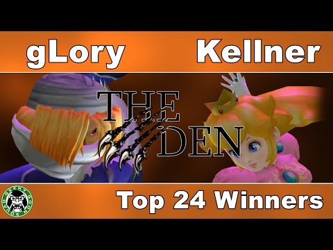 The Den #1 - gLory (Sheik) Vs. Kellner (Peach) - Top 24 Winners - Super Smash Bros. Melee