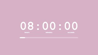 🐰 ALL DAY Study Timer 8 Hour | Pastel Pink Aura 🌸 | Countdown No Music