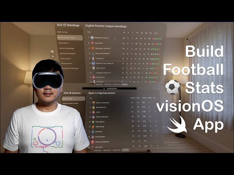 Build a VisionOS Football Stats SwiftUI App | Apple Vision Pro thumbnail