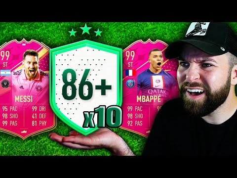 100x 86+ x 10 PACKS! 🧃 #fifa23