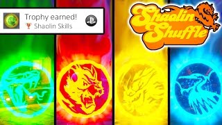 ALL ELEMENTAL EASTER EGG UPGRADES! SHAOLIN SHUFFLE ZOMBIES EASTER EGG GUIDE | DLC2 | IW ZOMBIES