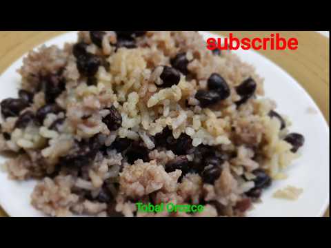 Arroz gallo pinto al estilo Mexicano