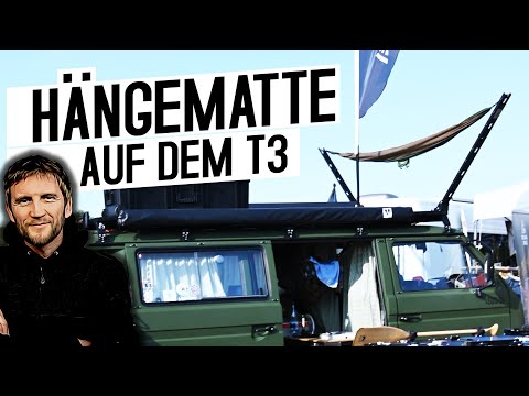 VW T3 Vanlife: Hängematte fürs Camper-Dach  -  Dachplattform Zubehör.
