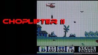 Choplifter II playing on the Game Boy