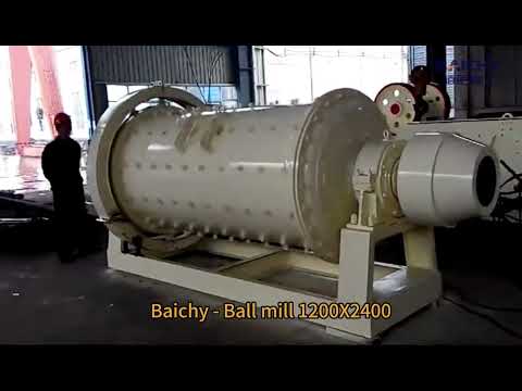 Continuous feed ball mill 1200 x 2400 MM (4 x 8 FT)  30 kW 2 TPH