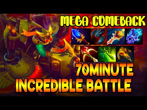 MEGA COMEBACK - INCREDIBLE 70MINUTE BATTLE - CARRY GYROCOPTER - DOTA 2 GAMEPLAY