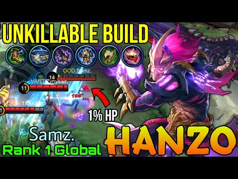 Hybrid Tank Hanzo 100% UNKILLABLE! - Top 1 Global Hanzo by Samz. - Mobile Legends