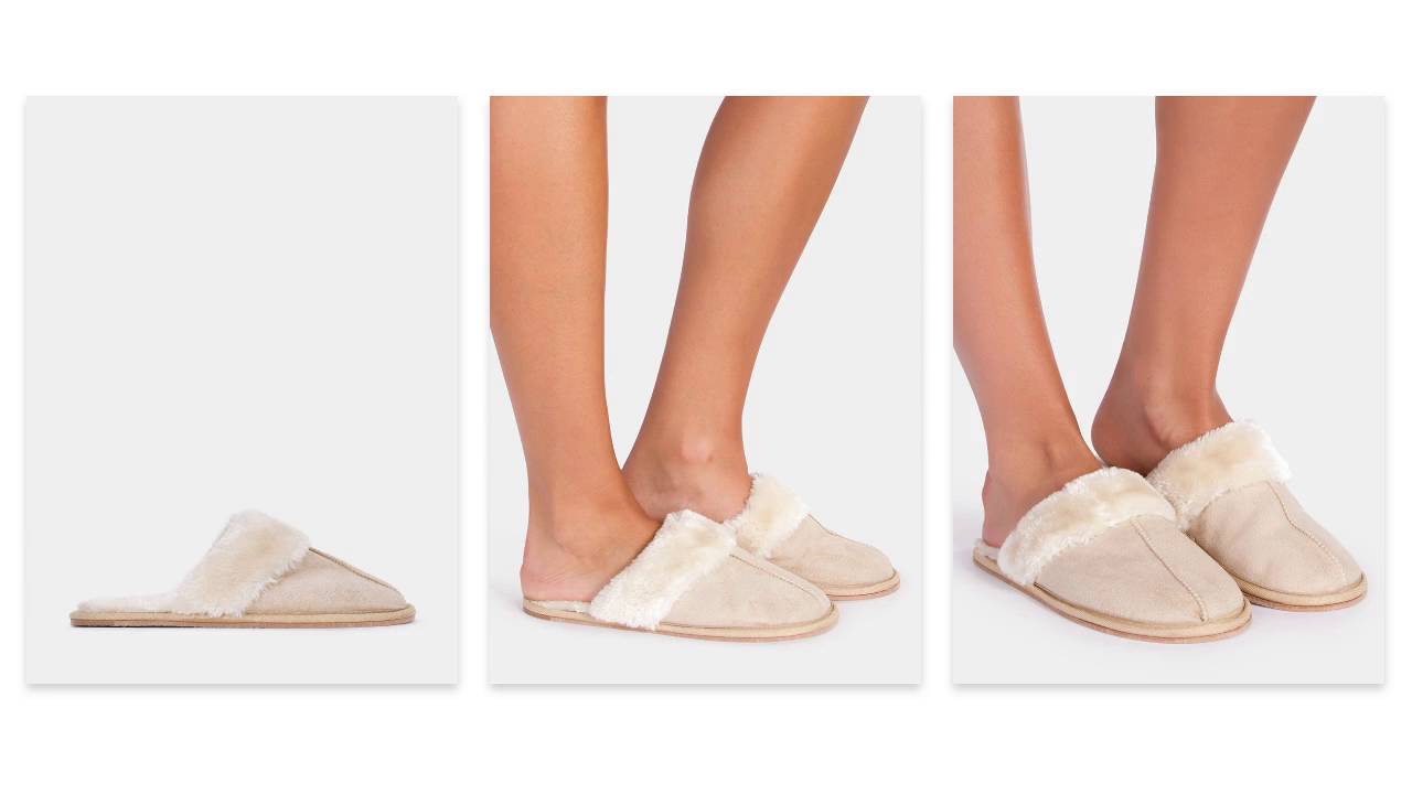 Beżowe pantofle Bernice - DeeZee.pl