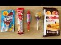 ASMR Satisfying Video I KitKat And Lollipop Nutella Unpacking Yammy Rainbow
