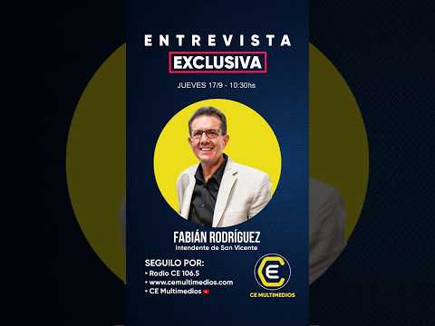 NOTA EXCLUSIVA - Fabian Rodríguez.Intendente de San Vicente . Mnes