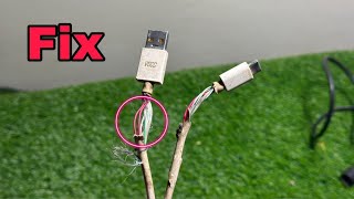 How to fix broken mobile charger cable at home | charger cable repair