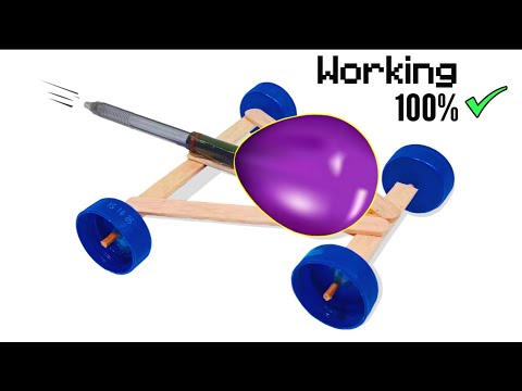Working 100% Balloon Powered Car! Science Project Car , Air Balloon Car