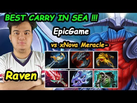 Raven - [Sven] Insane Damage Best Carry IN SEA Vs Meracle xNova Dota 2 7.22 Pro Gameplay