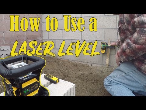 So verwenden Sie eine Laser-Wasserwaage für Beton (Neue rotierende Laser-Wasserwaage von Dewalt)