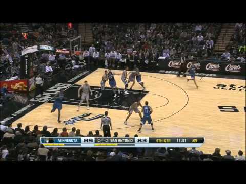 Nikola Pekovic vs San Antonio Spurs 2013.12.13