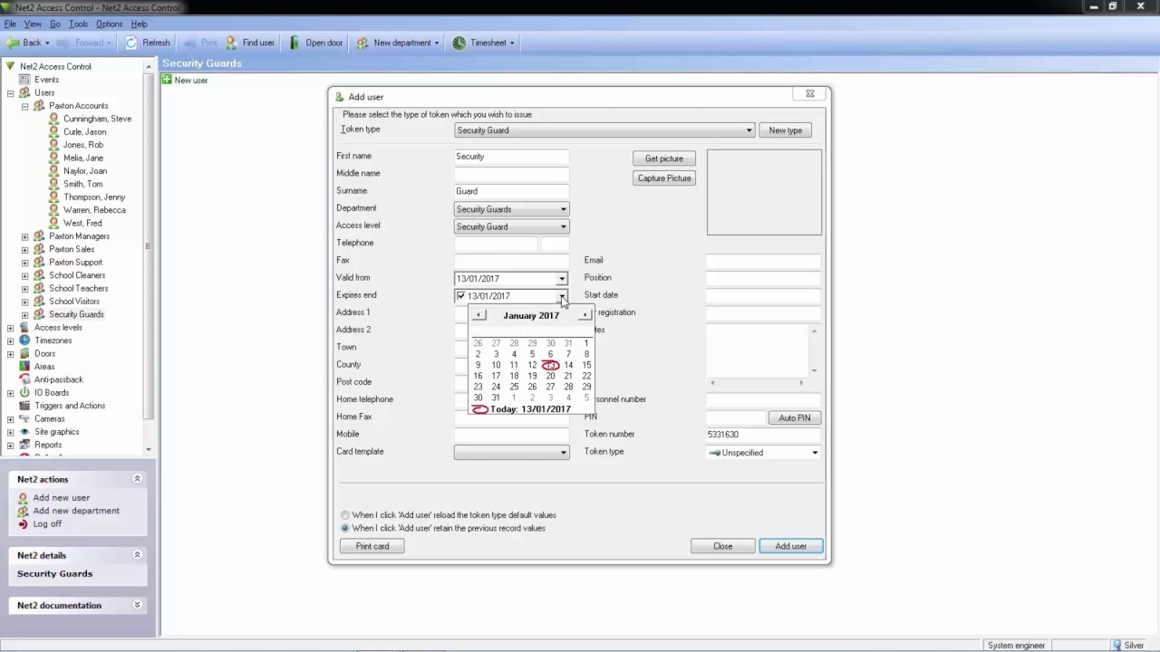 Net2 Software - Managing Users