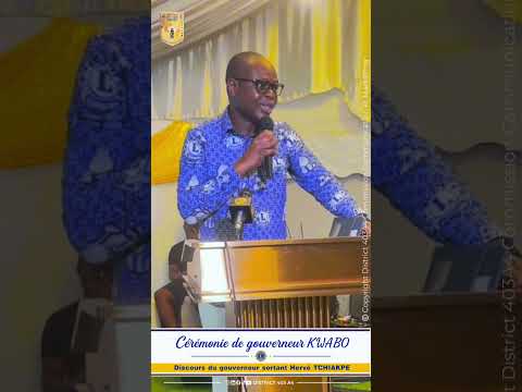 Discours de l'IPDG Lion Hervé TCHIAKPE lors de la cérémonie Gouverneur Kwabo