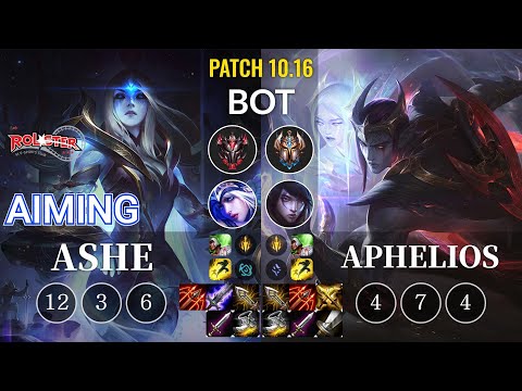 KT Aiming Ashe vs Aphelios Bot - KR Patch 10.16