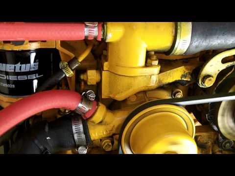 Testing Vetus M3.10 inboard marine diesel after valve clearance adjustments