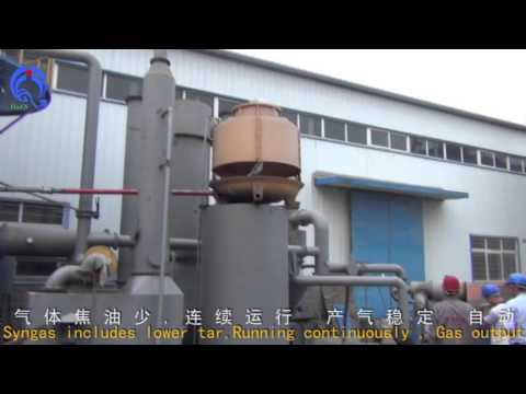 Wood waste pyrolysis gasifier for biogas, wood branch gasification to produce gas and carbon