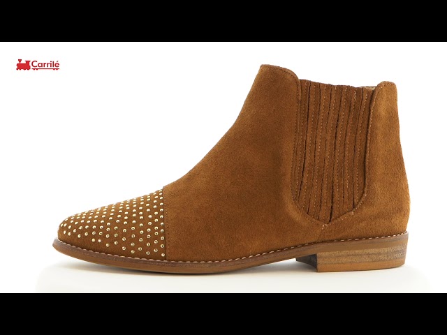 Vídeo relacionado con shoes&blues.es 95690 Bota de Cana Media con Suela Dentada y Detalles de Tachuelas metalicas. Plataforma Comoda.Ideal para Otono Invierno. Negro Talla 37