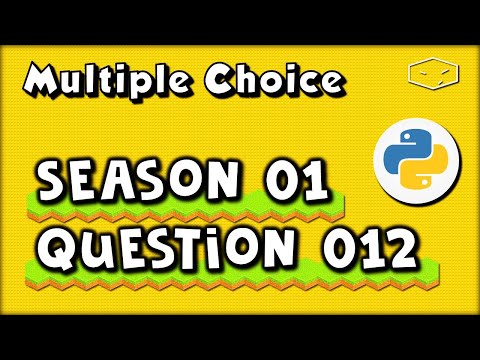 Python Multiple Choice Season 01 Question 012 