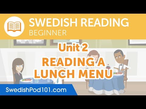 Swedish Beginner Reading Practice - Reading a Lunch Menu