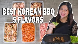 THE BEST KOREAN BBQ Samgyeopsal Feast | 5 Flavors Pork Belly | Jenny