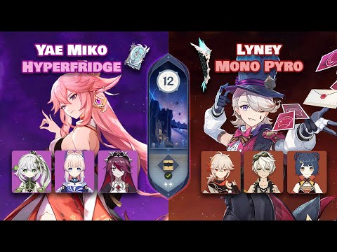C0 Yae Miko Hyperfridge & C0 Lyney Mono Pyro | Floor 12 Spiral Abyss 3.8/4.0