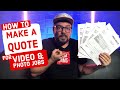 How To Make A QUOTE For VIDEO PHOTO Jobs 5 QUICK TIPS To Create A Proposal