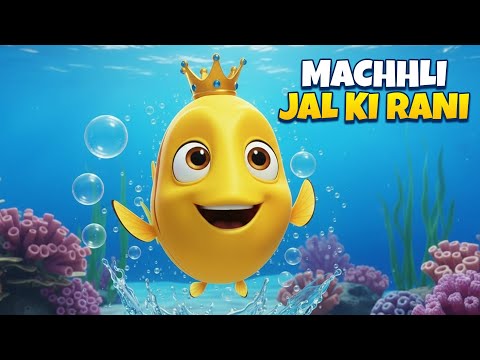 Machhli Jal Ki Rani Hai 🐟💦 | New Animated Hindi Kids Rhyme | #shortsviral #animation #kidssongs