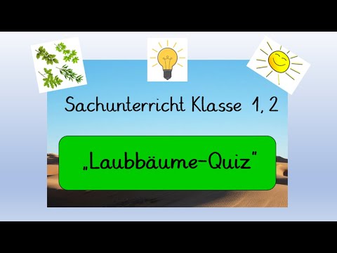 Sachunterricht Klasse 1 und 2 Laubbäume-Quiz  (Homeschooling)