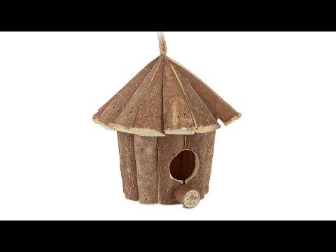 Mini Vogelhaus aus Holz Braun - Holzwerkstoff - 16 x 29 x 16 cm