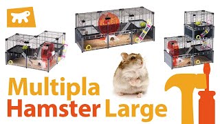 Ferplast (Ферпласт) Cage Multipla Hamster Large Black клетка для хомяка,107,5x37,5x42 см (черный металл)