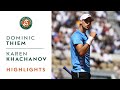 Dominic Thiem Vs Karen Khachanov - Quarterfinals Highlights | Roland-Garros 2019