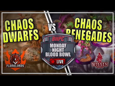 🔴 CHAOS RENEGADES vs CHAOS DWARFS - SEVENS SUPER SERIES! LIVE Blood Bowl - Monday Night Blood Bowl!